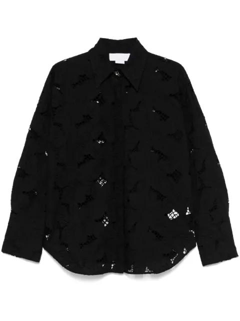 floral-embroidered shirt by GENNY