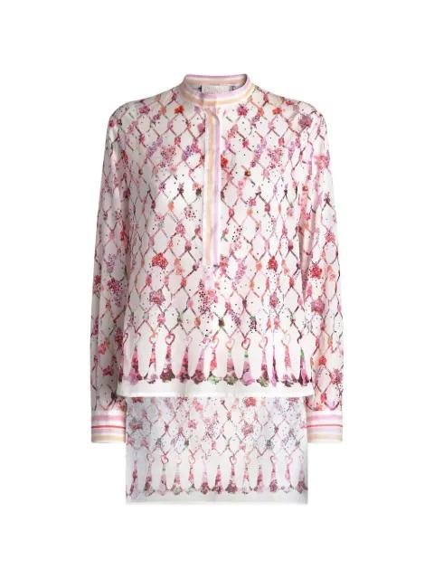 floral print polo top by GENNY