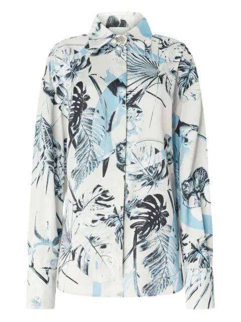 floral-print satin shirt by GENNY