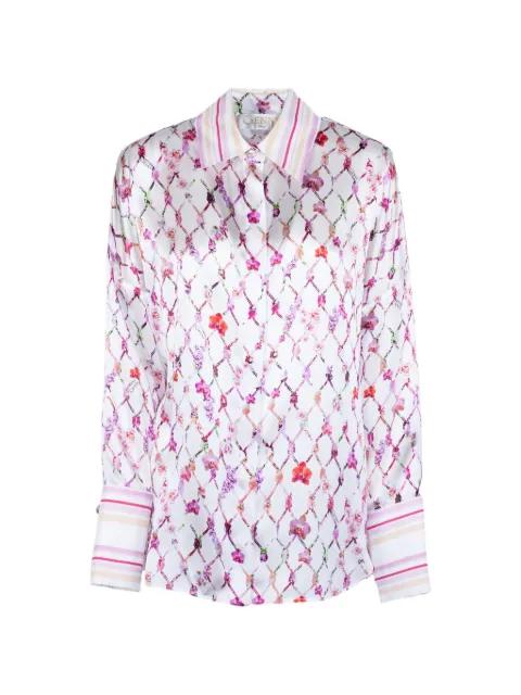 floral-print silk shirt by GENNY