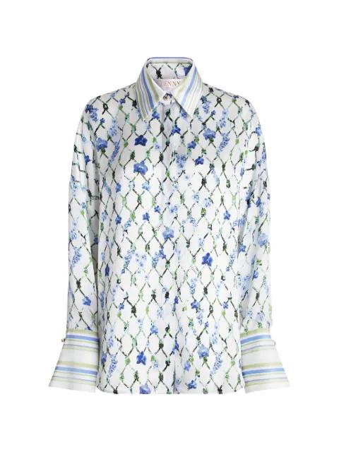floral print striped shirt by GENNY
