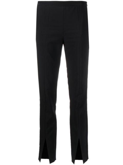 front-slit cropped trousers by GENNY