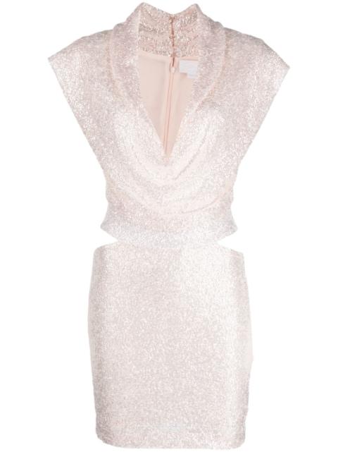 gathered-detail sequin-embellished dress by GENNY