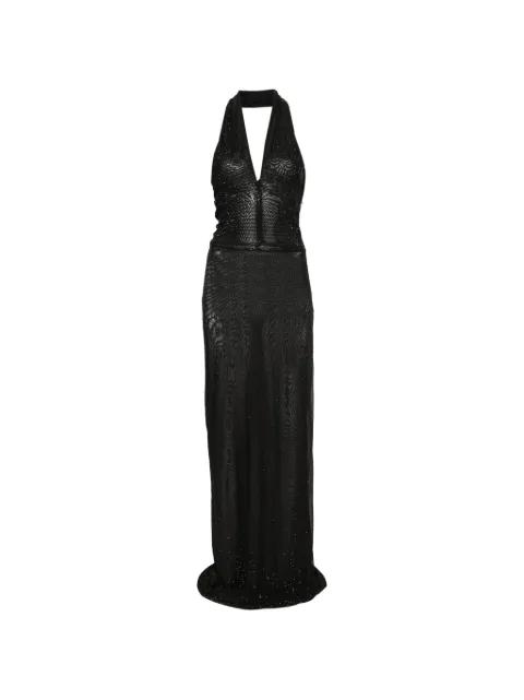 halter embellished maxi dress by GENNY