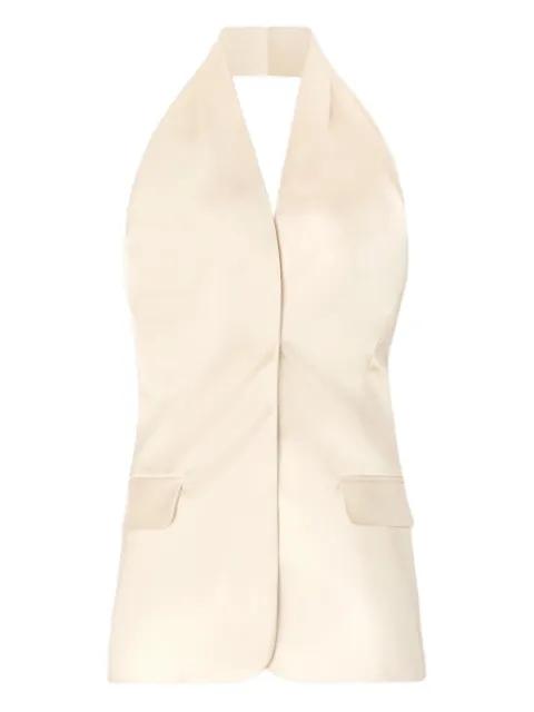 halter-neck satin top by GENNY