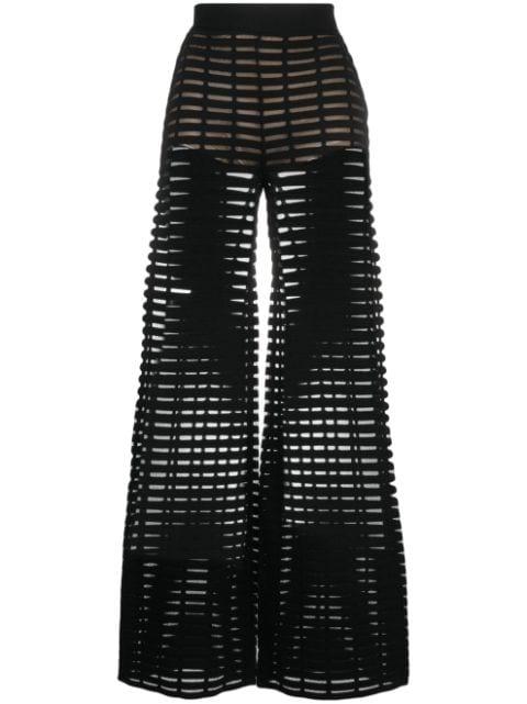 high-waisted sheer trousers by GENNY
