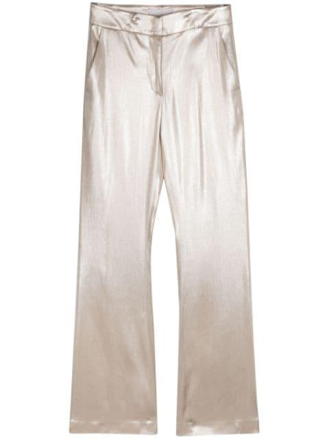 lamé flared trousers by GENNY