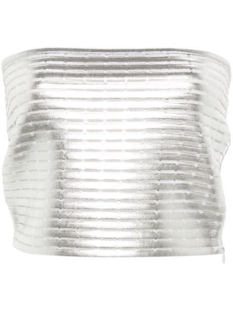 laminated cropped top by GENNY