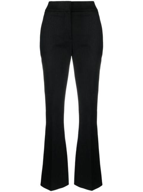 laminated flared trousers by GENNY