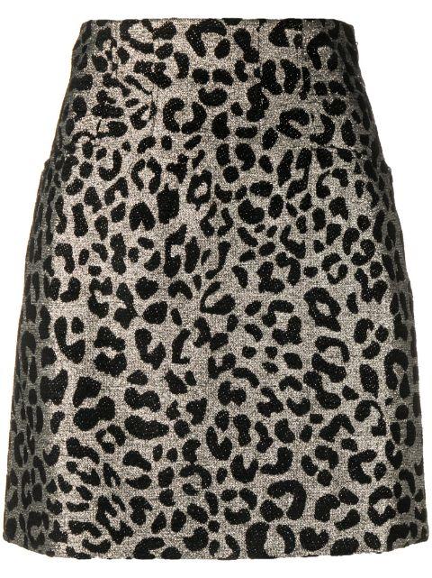 leopard-print mini skirt by GENNY