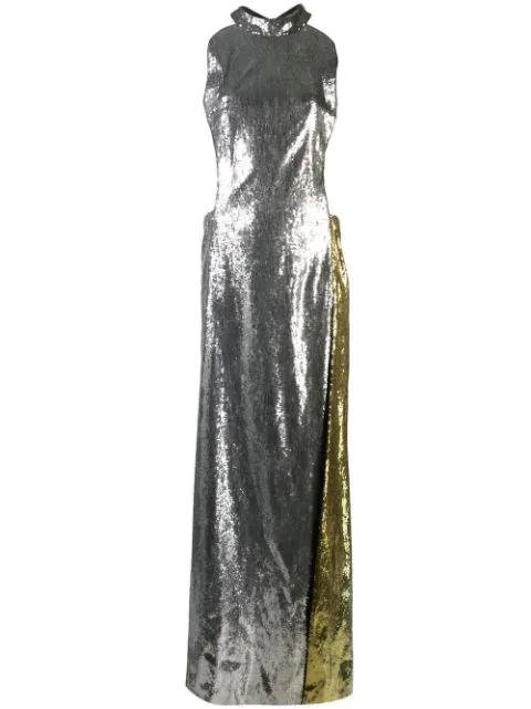 metallic sequin gown by GENNY
