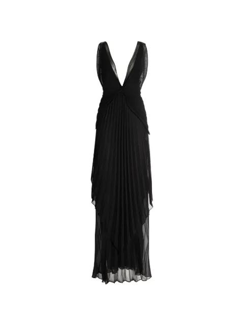 pleated V-neck dress by GENNY
