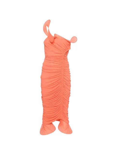ruched ruffled dress by GENNY