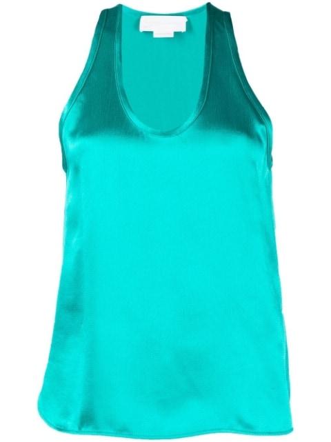 satin scoop-neck tank top by GENNY