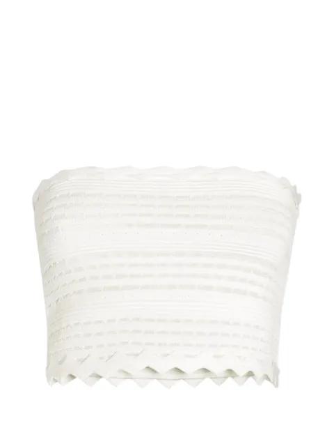 scalloped knitted bandeau top by GENNY