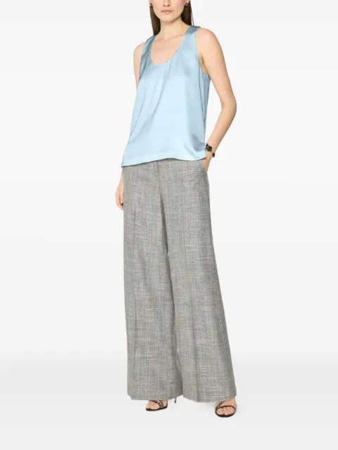 scoop-neck satin top by GENNY