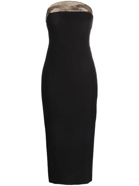 sequin-embellished midi dress by GENNY