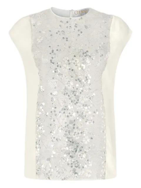 sequin-embellished sleeveless top by GENNY