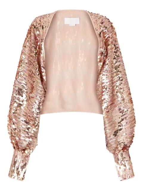 sequin puff-sleeve top by GENNY