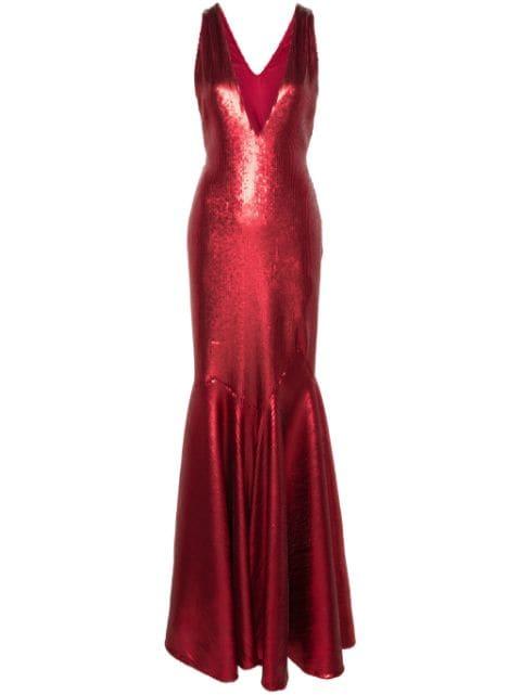 sequinned mermaid long dress by GENNY