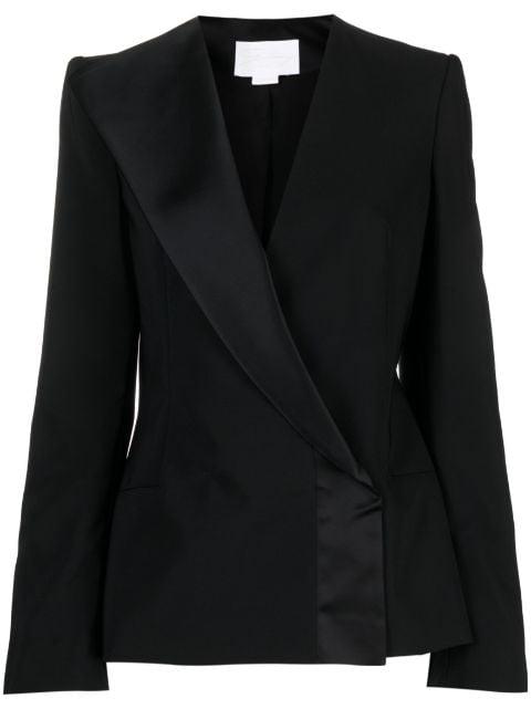 single-breasted asymmetric-lapel blazer by GENNY