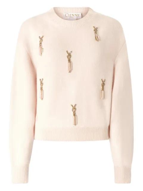 tassel-embellished knitted top by GENNY