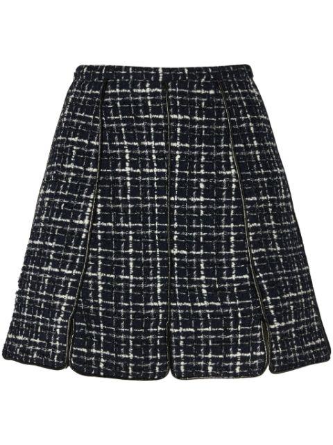 tweed panelled mini skirt by GENNY