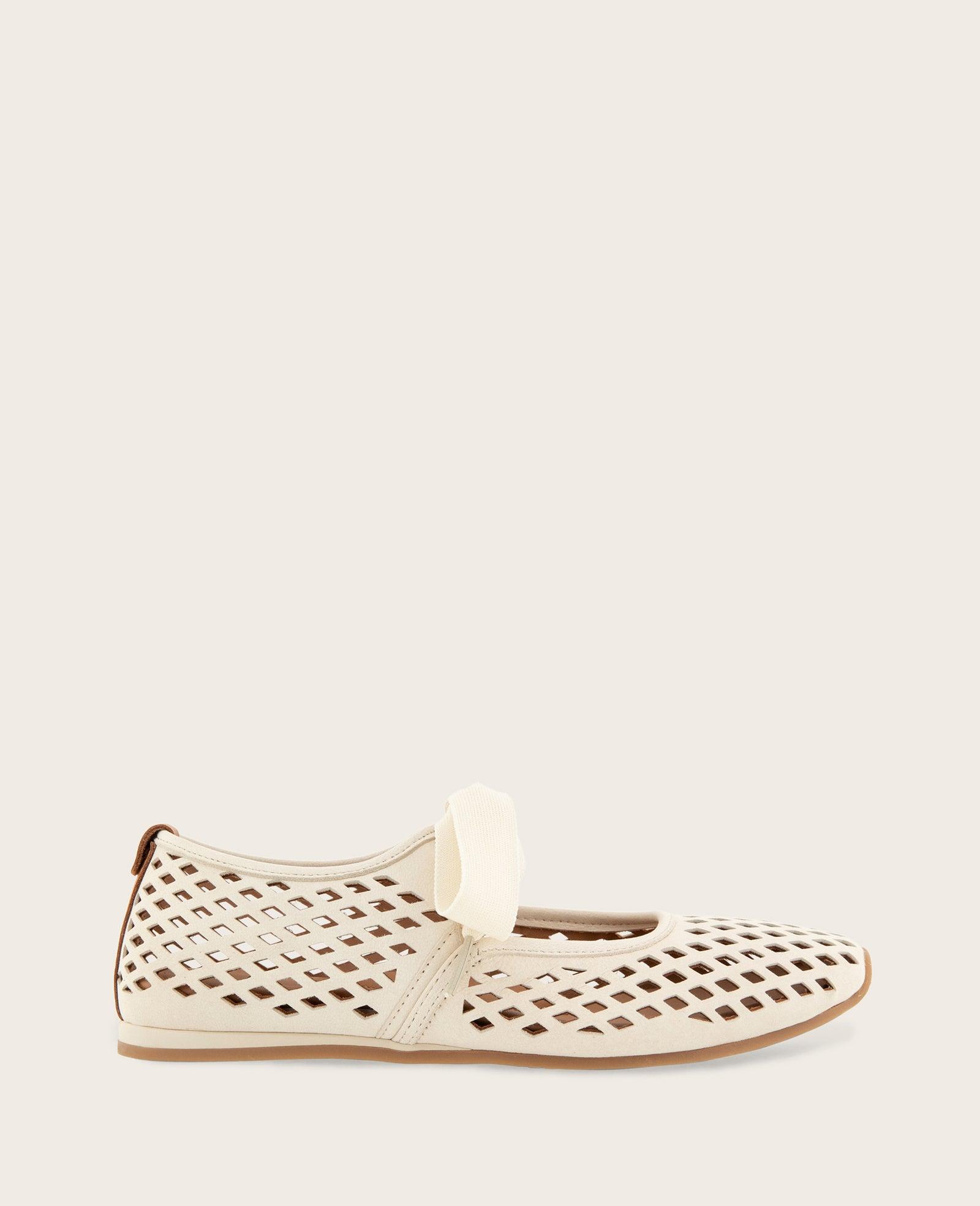 Gentle Souls - Annalise Perforated Leather Ribbon Tie Ballet Sneaker by undefined