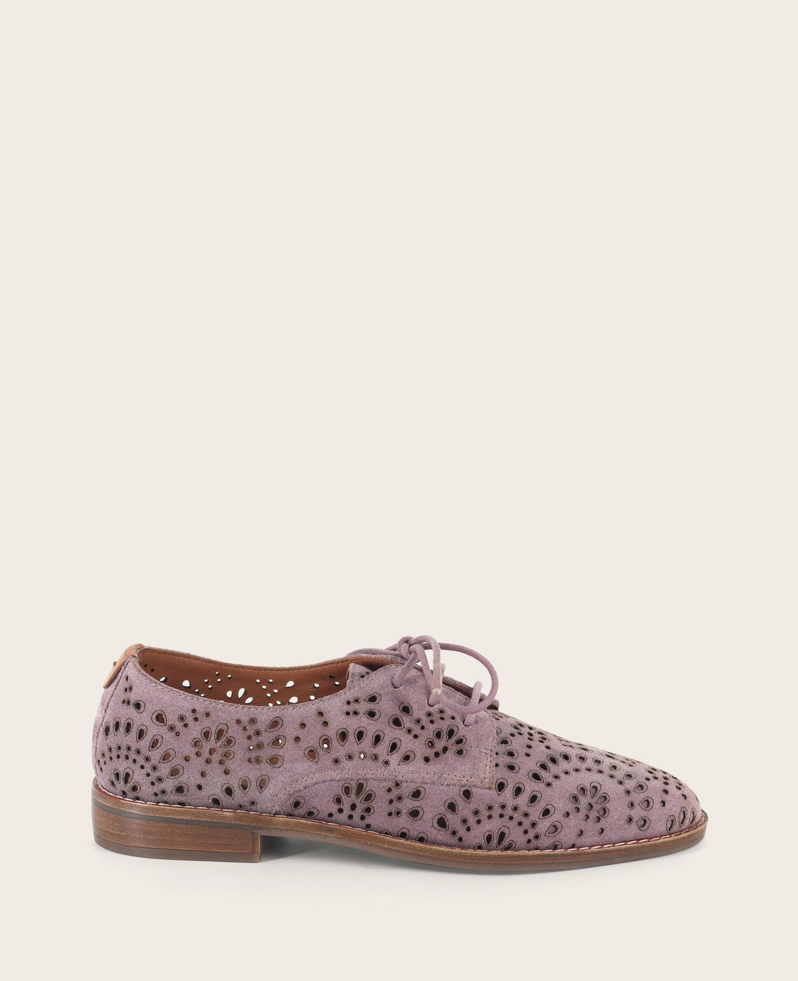 Gentle Souls - Aronson Perforated Suede Oxford Shoe by GENTLE SOULS