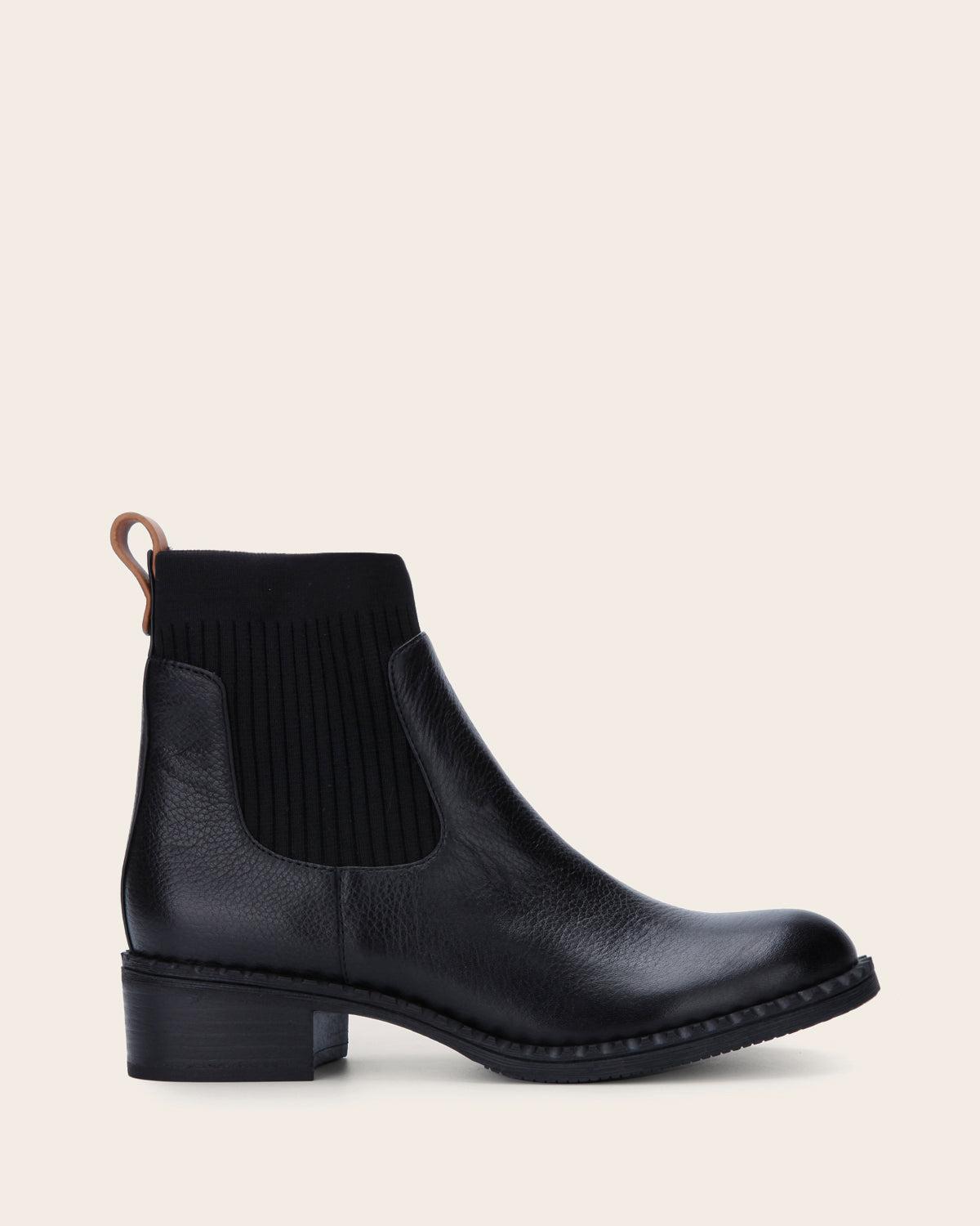Gentle Souls - Best Chelsea Leather Sock Bootie by GENTLE SOULS