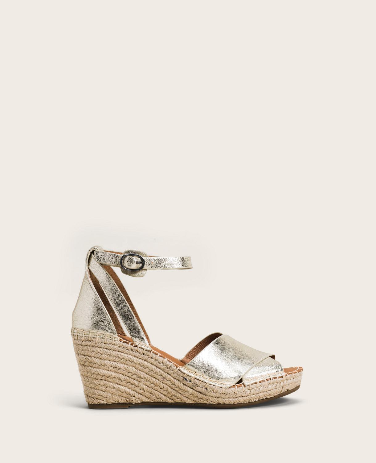 Gentle Souls - Charli Suede X-Band Espadrille Wedge Sandal by GENTLE SOULS