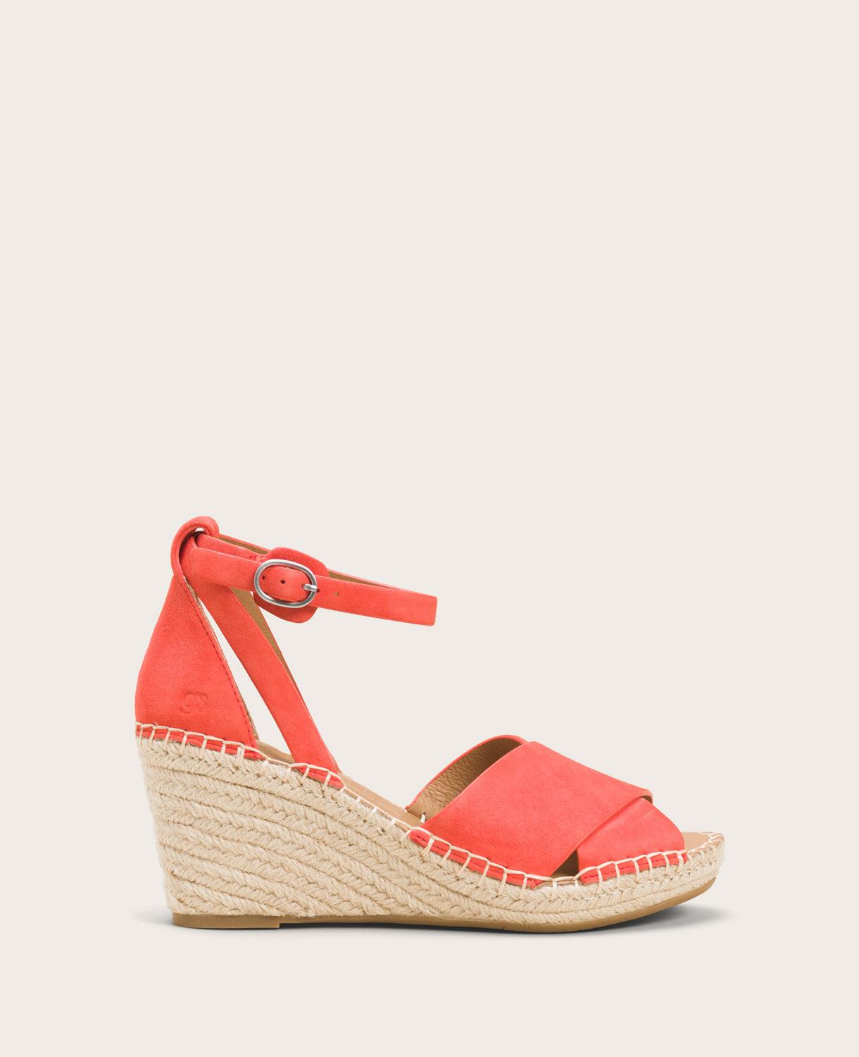 Gentle Souls - Charli Suede X-Band Espadrille Wedge Sandal by GENTLE SOULS
