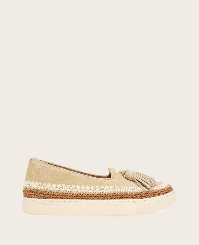 Gentle Souls - Citrus Tassel Suede Platform Slip On by GENTLE SOULS