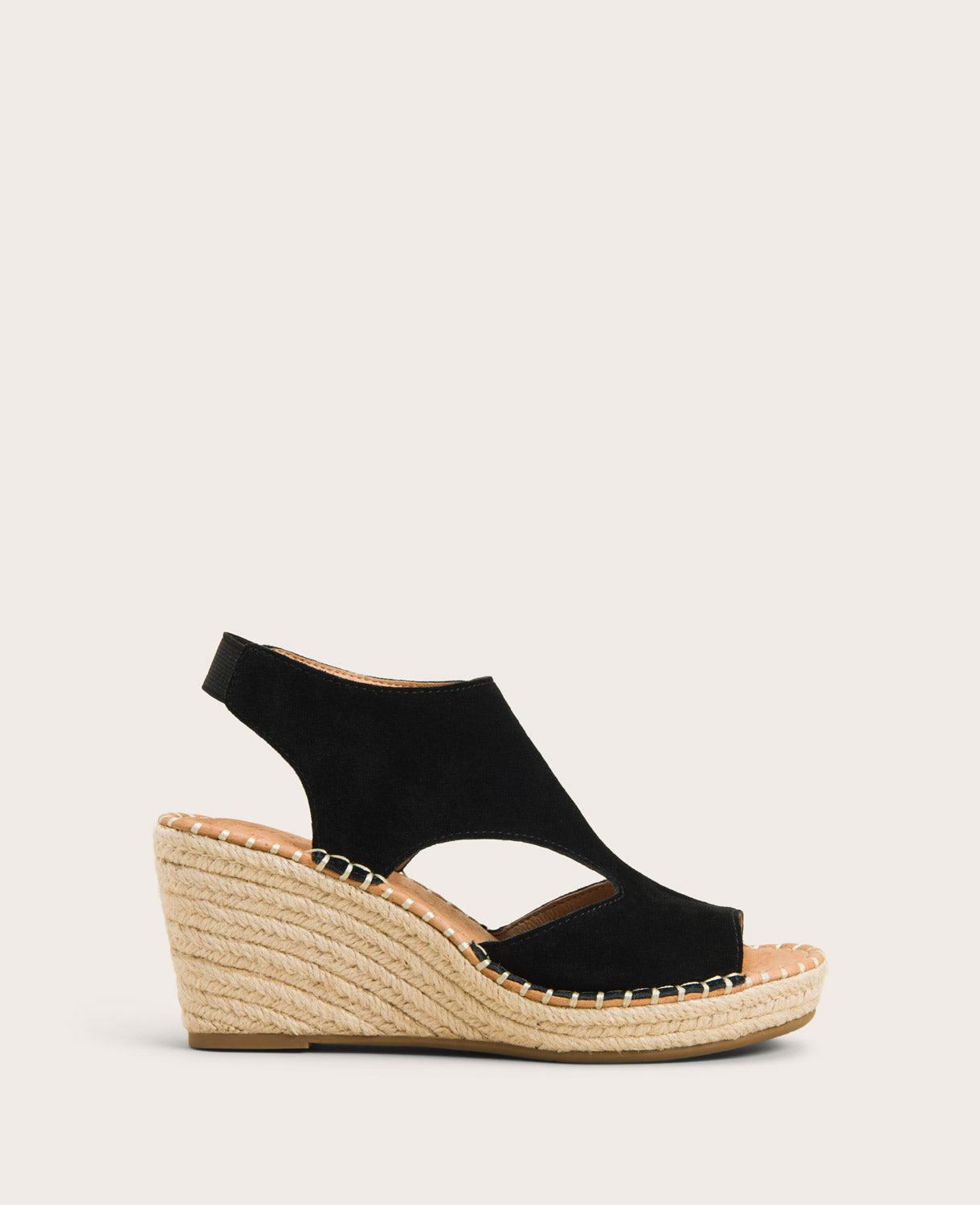Gentle Souls - Cody Suede Esparille Wedge by GENTLE SOULS