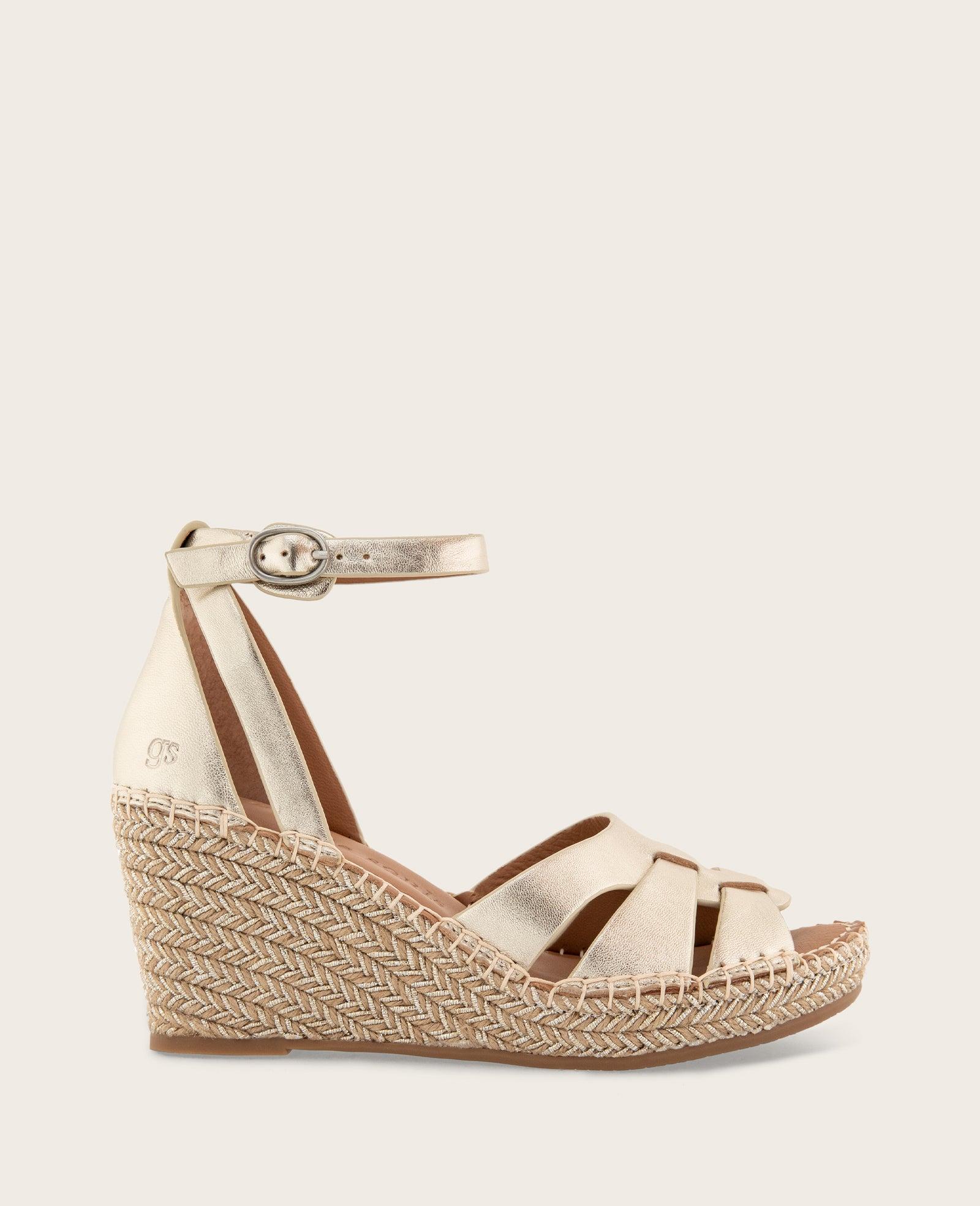 Gentle Souls - Coolie Metallic Espadrille Wedge by GENTLE SOULS