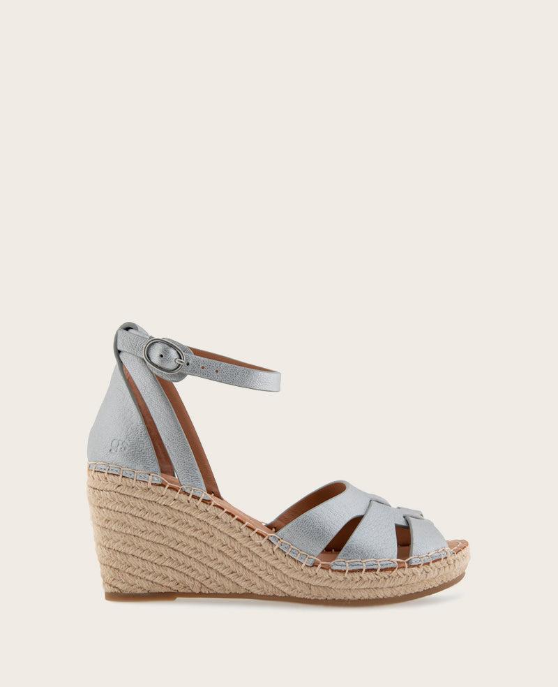 Gentle Souls - Coolie Metallic Espadrille Wedge by GENTLE SOULS