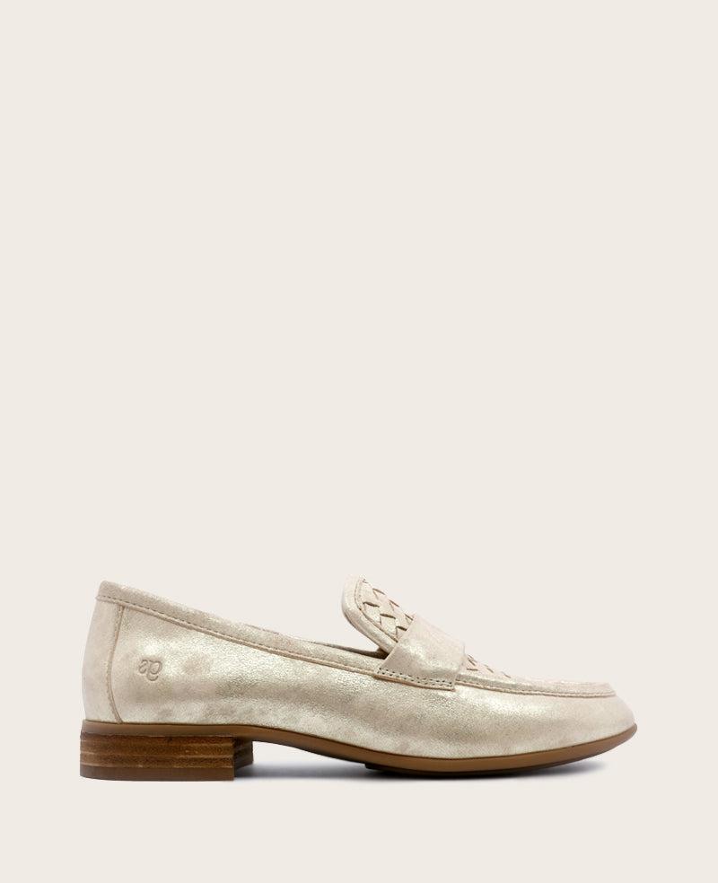 Gentle Souls - Crew Woven Metallic Loafer by GENTLE SOULS