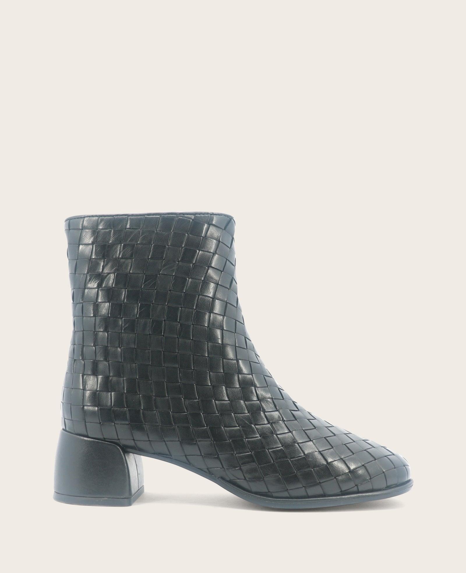 Gentle Souls - Elodie Leather Woven Side Zip Boot by GENTLE SOULS