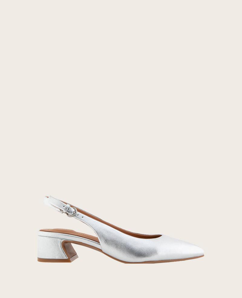 Gentle Souls - Georgia Metallic Slingback Heel by GENTLE SOULS