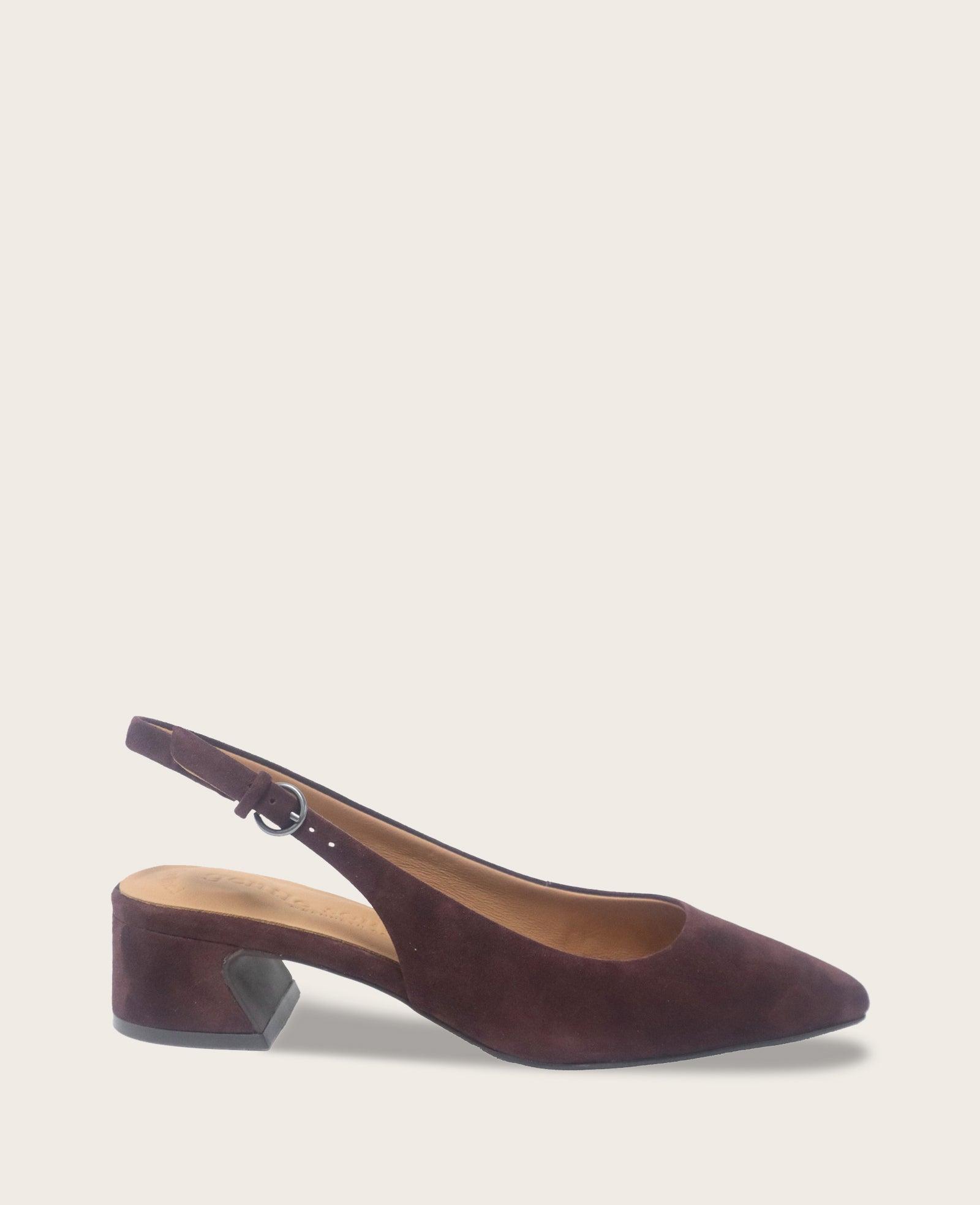 Gentle Souls - Georgia Suede Slingback Heel by GENTLE SOULS