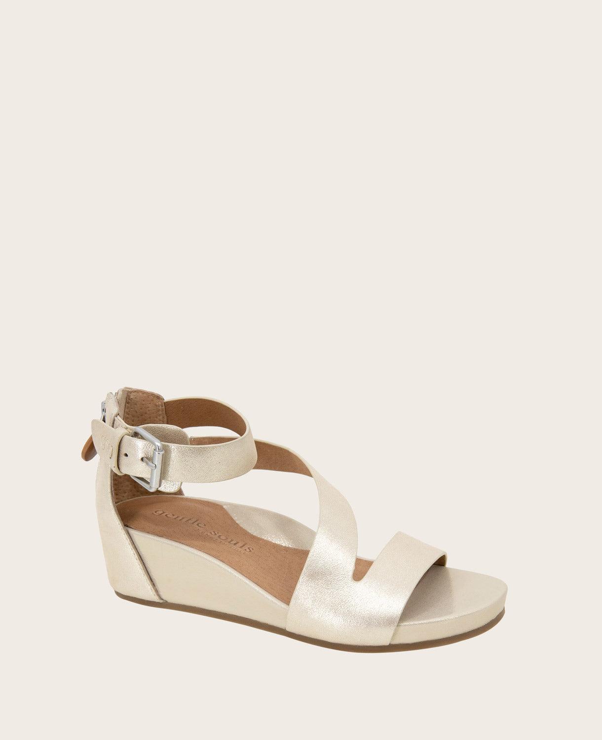 Gentle Souls - Gwen Leather Wedge Sandal by GENTLE SOULS