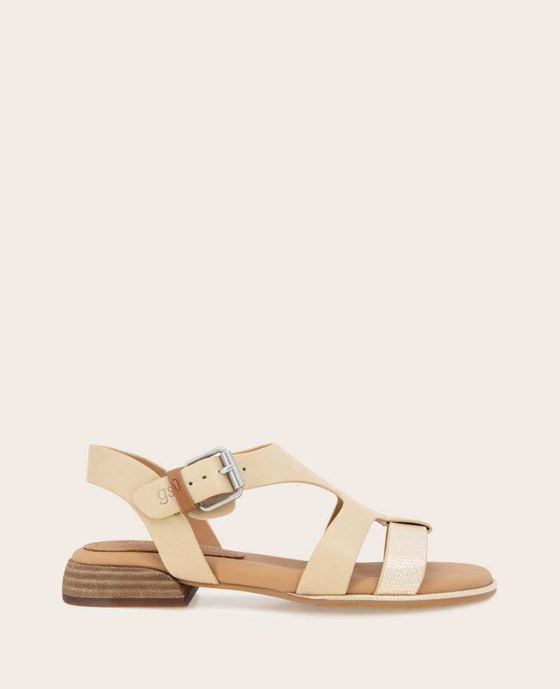Gentle Souls - Haisley Leather Metallic Combo Sandal by GENTLE SOULS