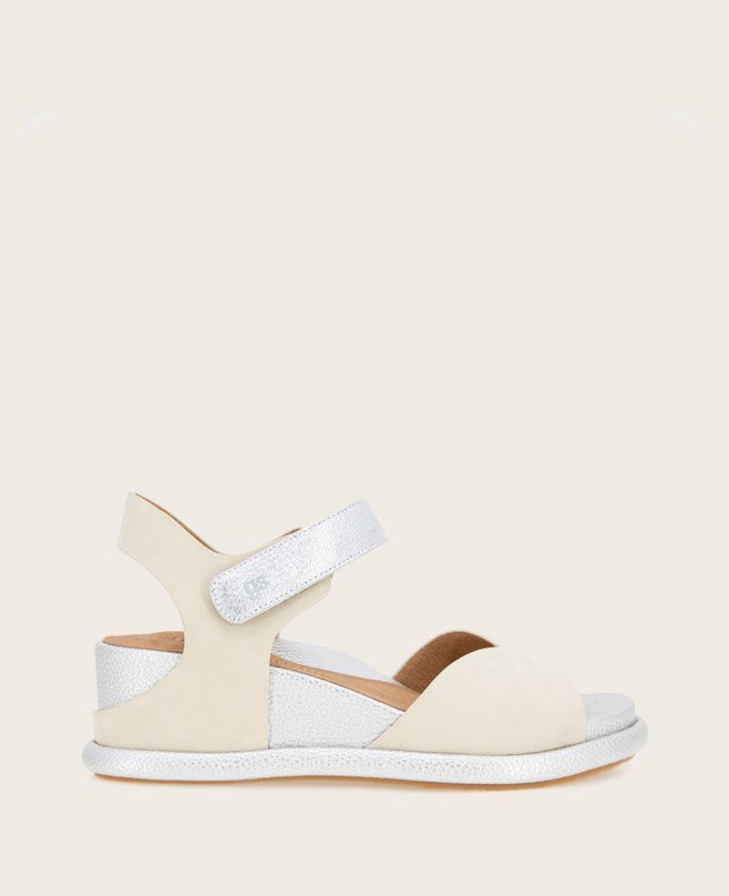 Gentle Souls - Jalleen Metallic Combo Ankle Strap Wedge by GENTLE SOULS