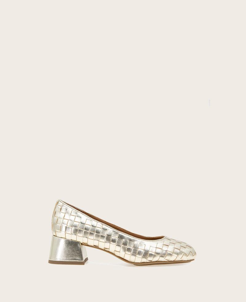 Gentle Souls - Lancine Metallic Woven Heel by GENTLE SOULS