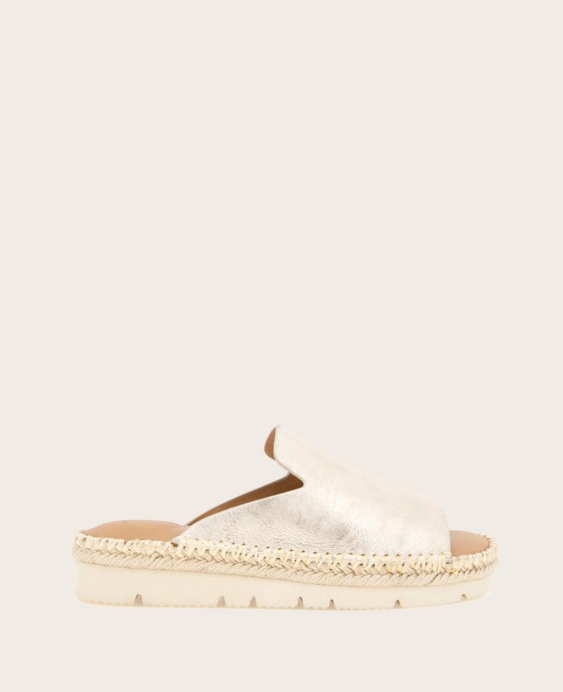 Gentle Souls - Leilani Metallic Platform Slip On Sandal by GENTLE SOULS