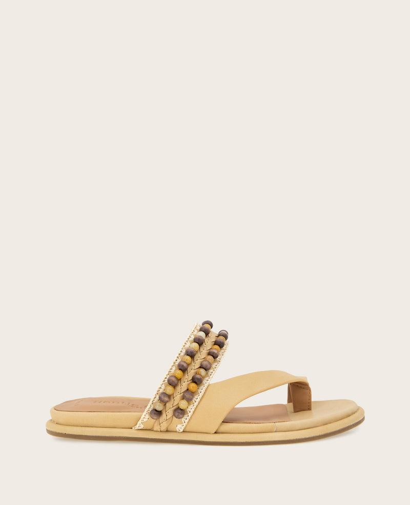 Gentle Souls - Lentini Leather Beaded Sandal by GENTLE SOULS