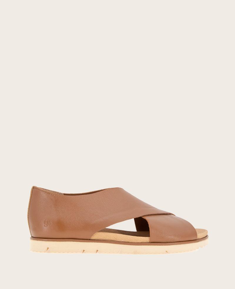 Gentle Souls - Leslie X Band Leather Tread Sole Sandal by GENTLE SOULS