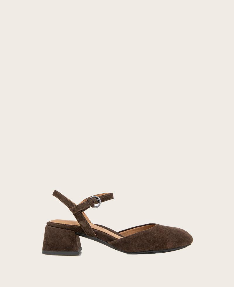 Gentle Souls - Lucinda Suede Closed Toe Strap Sandal by GENTLE SOULS