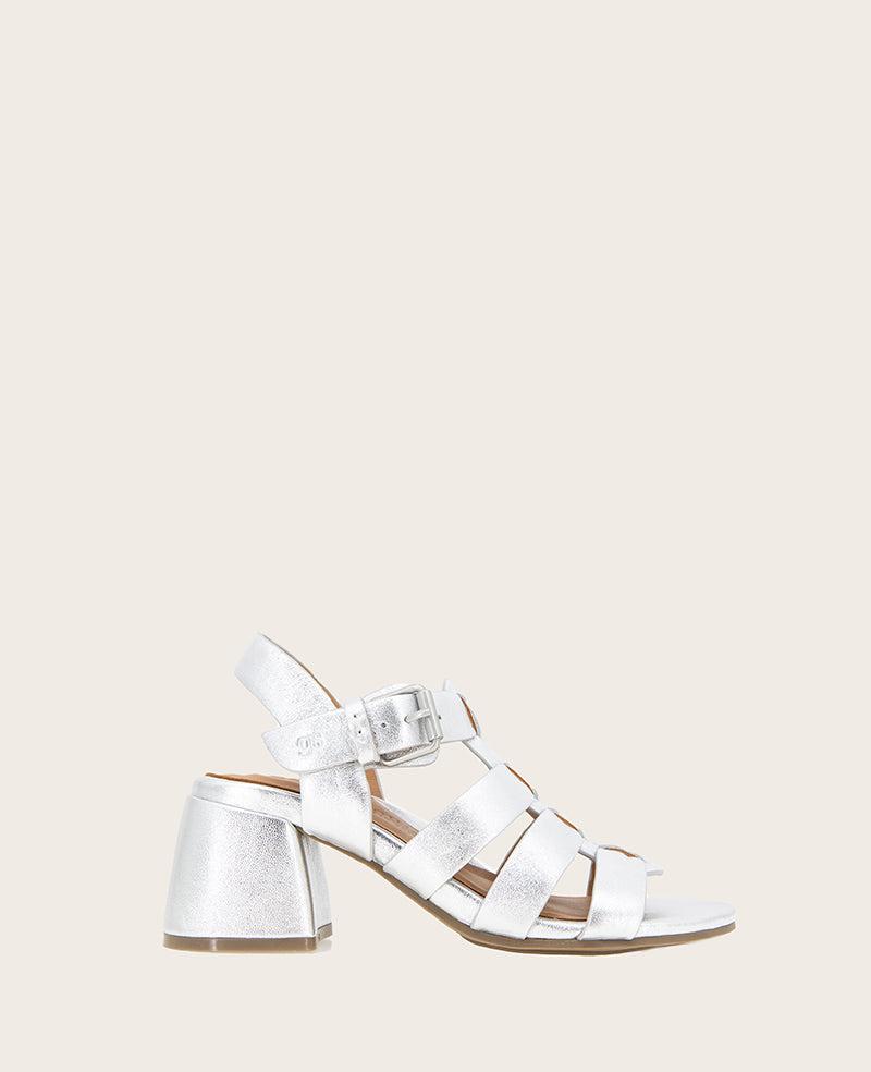 Gentle Souls - Margarite Leather Heel Sandal by GENTLE SOULS
