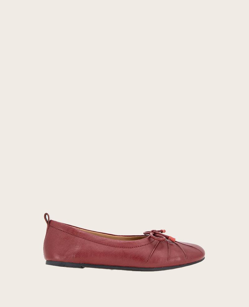 Gentle Souls - Marilyn Leather Pleated Ballet Flat by GENTLE SOULS